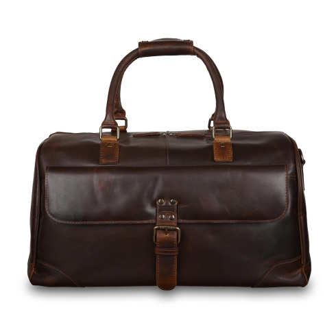 Дорожная сумка из кожи коричневого цвета Ashwood Leather Lyndon Copper Brown